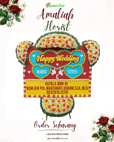 Papan Bunga Pernikahan Sekong